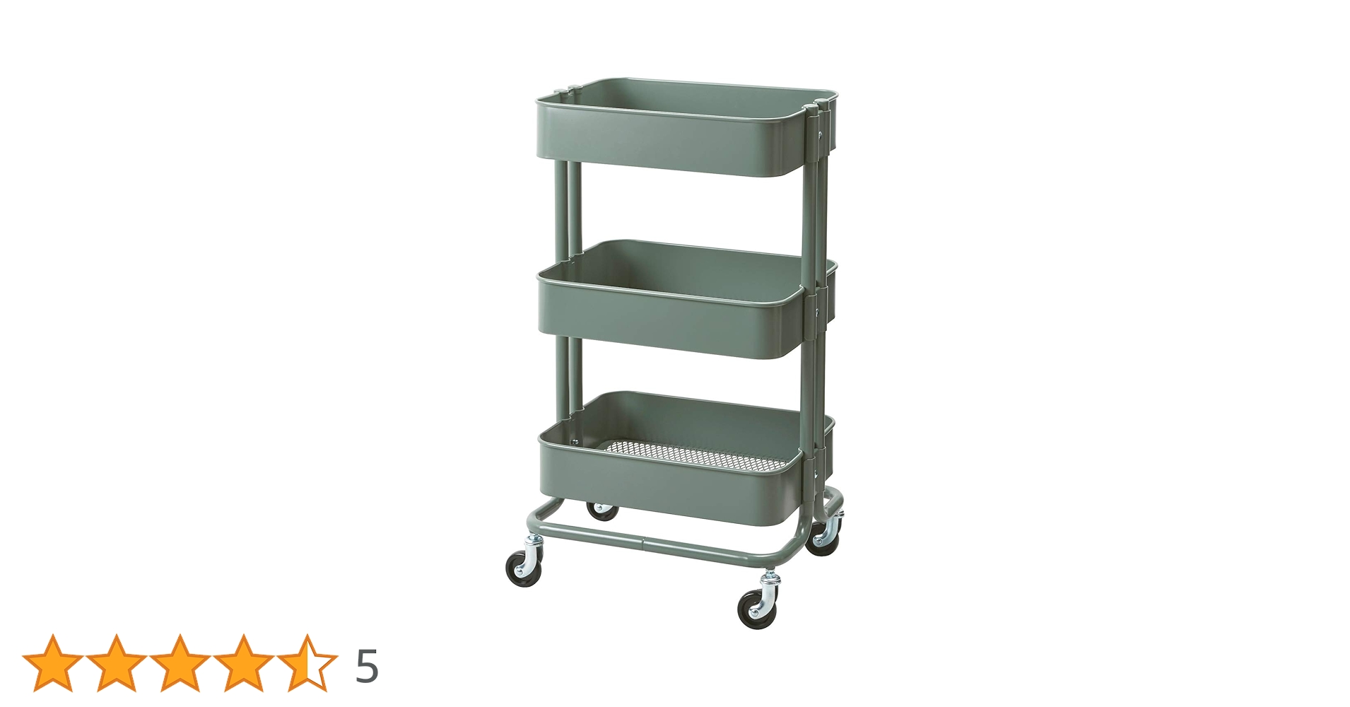 IKEA RÅSKOGロースコグワゴン ホワイト35x45x78cm 2点 RÅSKOG ロースコグ ワゴン, ホワイト, 35x45x77 cm - IKEA